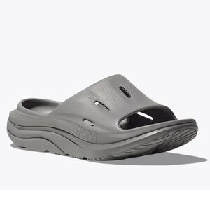 Hoka Gray ORA Recovery Slide 3 Sandals Unisex Size 7 US Men’s / 9 US Women’s